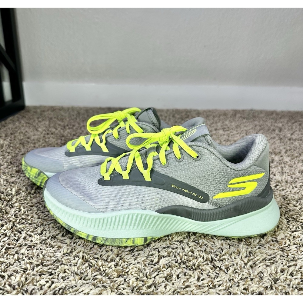 Skechers SKX NEXUS 01 Men's Size 7 Basketball Shoes Gray Green Sneakers